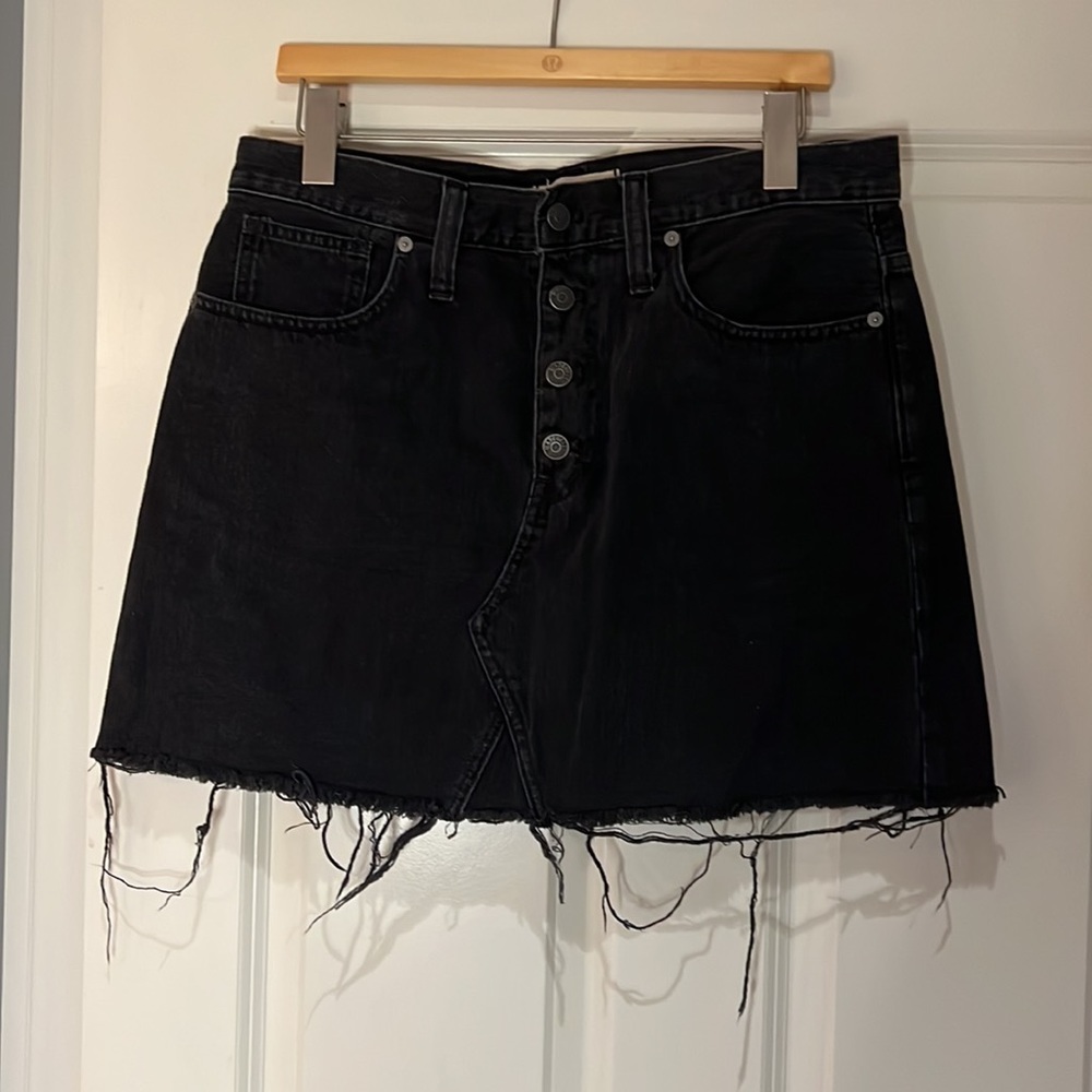Black Denim Skirt